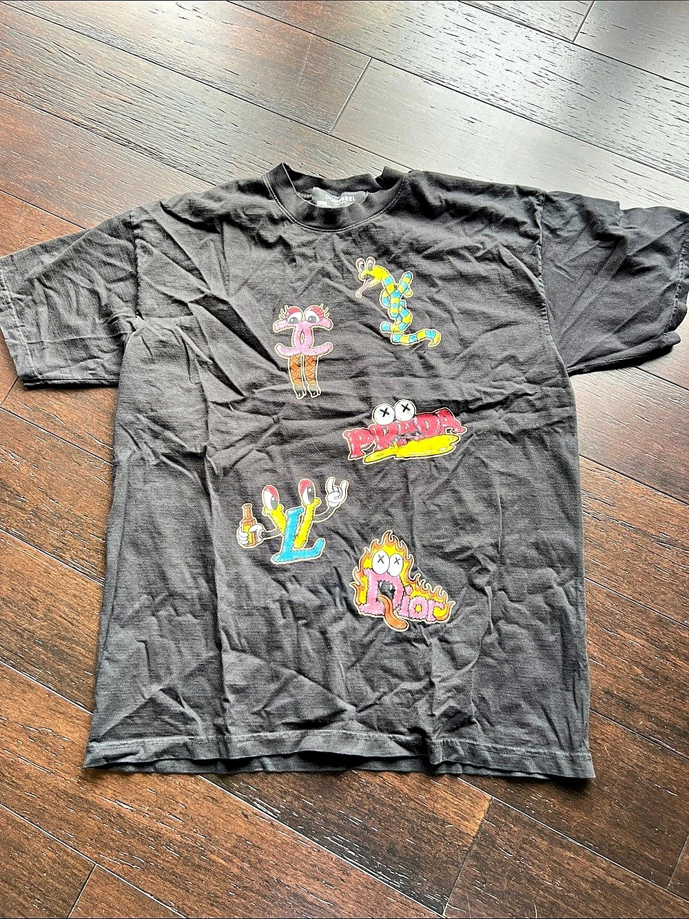 DOMREBEL Graphic Short Sleeve Tee Black Size Large